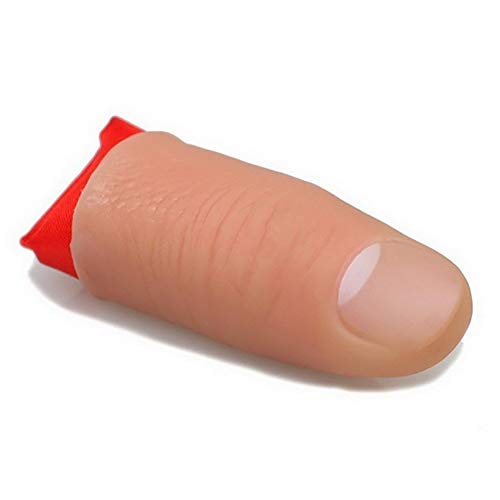 1 pc Magier Gummi Daumenspitze Mit Seide Nahaufnahme Trick Neuer Zaubertrick Echter Daumen Fake Finger Finger Daumen Finger Verschwinden Erscheinen Trick Magic Thumb BüHne Magier Requisiten von Snner