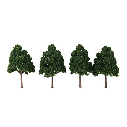 Snner 25Pcs DIY Modell Bäume Mixed Modellbaum Zug Bäume Eisenbahn-Landschaft Diorama Baum Architektur Bäume für Landschaft-Landschaft - Dunkelgrün von Snner
