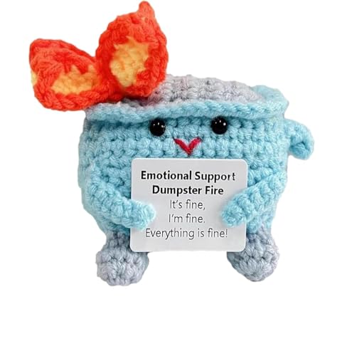 Snokipye Emotional Support Dumpster Fire Plushies, Positive Emotionale Unterstützung Müllcontainer, Mini Handgemachtes Gehäkeltes mit Inspirierende Karte, Pocket Hug Viel Glück Motivationsgeschenke Snokipye Emotional Support Dumpster Fire Plushies, Positive Emotionale Unterstützung Müllcontainer, Mini Handgemachtes Gehäkeltes mit Inspirierende Karte, Pocket Hug Viel Glück Motivationsgeschenke von Snokipye