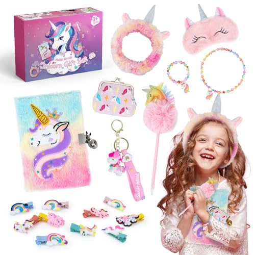 Snookids Einhorn Spielzeug, Einhorn Geschenke für Mädchen, Bastelset Kinder Tagebuch Mädchen mit Schloss, Halskette, Armband, Haarklammer Geburtztag Geschenk Spielzeug ab 3 4 5 6 7 8 Jahre Mädchen Snookids Einhorn Spielzeug, Einhorn Geschenke für Mädchen, Bastelset Kinder Tagebuch Mädchen mit Schloss, Halskette, Armband, Haarklammer Geburtztag Geschenk Spielzeug ab 3 4 5 6 7 8 Jahre Mädchen von Snookids