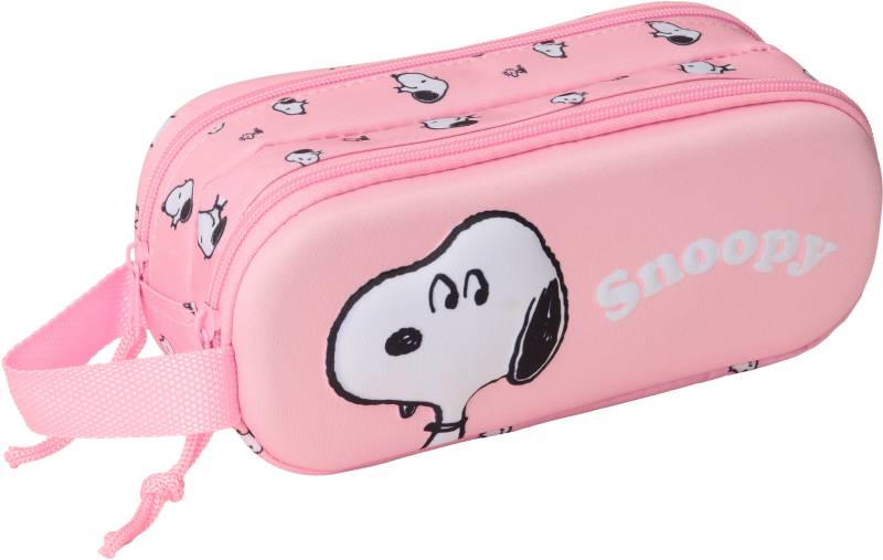 Snoopy 3D Doppel-Federmäppchen, Hellrosa von Snoopy