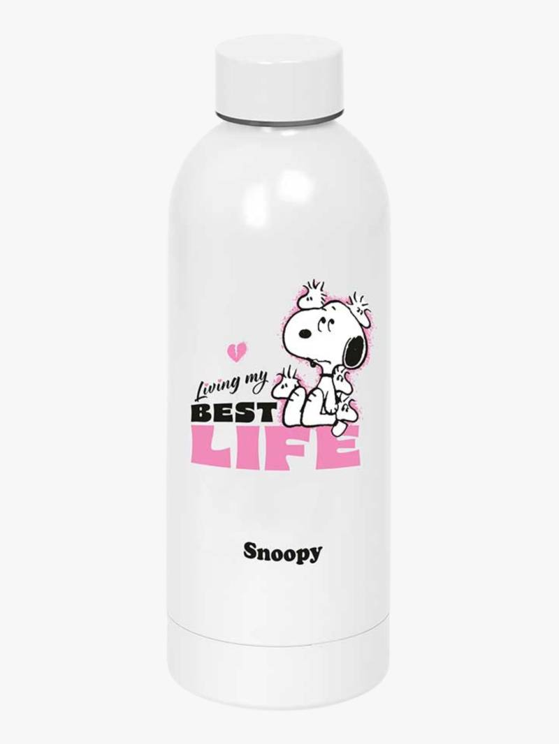 Snoopy Stainless Steel Trinkflasche 500ml, Rosa/Weiß Snoopy Stainless Steel Trinkflasche 500ml, Rosa/Weiß von Snoopy