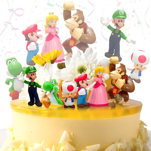 Snowtain Super Tortendeko Geburtstag, 6 Pcs Tortendeko Cartoon Kindergeburtstag, Cartoons Kuchen Topper Spielzeug für Mädchen Junge Geburtstags Party Liefert, Wiederverwendbar Snowtain Super Tortendeko Geburtstag, 6 Pcs Tortendeko Cartoon Kindergeburtstag, Cartoons Kuchen Topper Spielzeug für Mädchen Junge Geburtstags Party Liefert, Wiederverwendbar von Snowtain