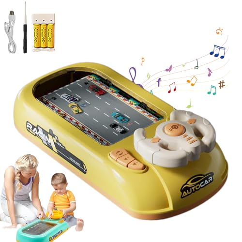 2025 Neu Kinder Lenkrad Für Auto Mit Musik Und Licht, Racing Car Toy with Steering Wheel, Lenkrad Spielzeug Kinder Ab 6, Driving Simulator Toy for Immersive Racing Experience (Style-2) von Snrtevu
