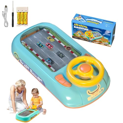 2025 Neu Kinder Lenkrad Für Auto Mit Musik Und Licht, Racing Car Toy with Steering Wheel, Lenkrad Spielzeug Kinder Ab 6, Driving Simulator Toy for Immersive Racing Experience (Style-7) von Snrtevu