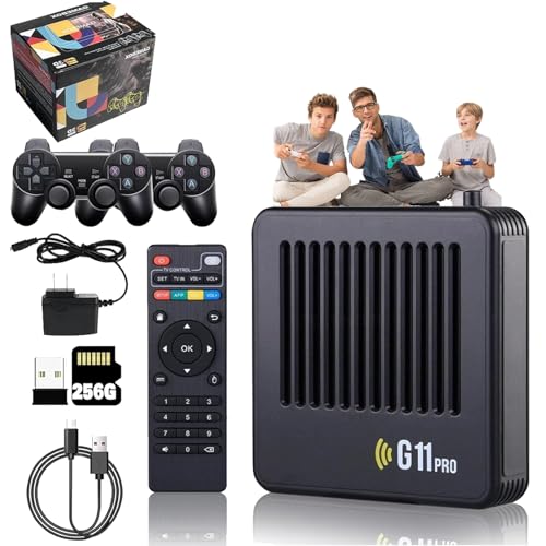 Retrowave G11 Pro, Retrowave G11 Pro 100000 Spiele, Retro Wave G11 Pro Konsole, Retro Game Console, Plug & Play Video Games with 2 Wireless Dual Controllers (256G) von Snrtevu