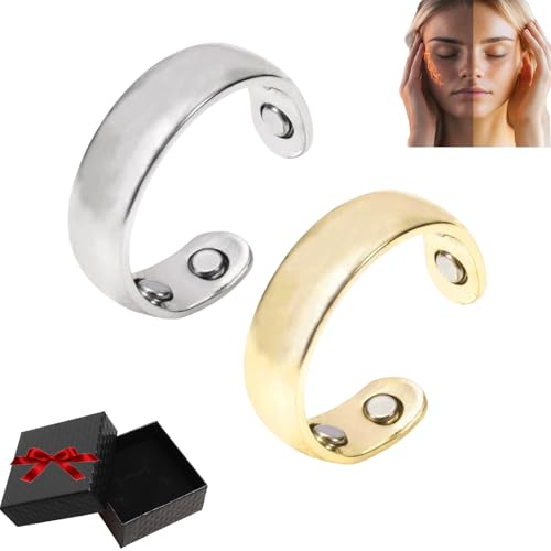 Sömni Ring, Wechseljahre Killer Ring, Magnetische Ringe Fidget Toys, Für Männer Und Frauen Geeignet – Entspannt Körper Und Geist, Sehr Modisch (2pcs-b) von Snrtevu