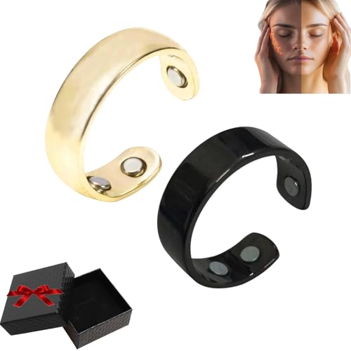 Sömni Ring, Wechseljahre Killer Ring, Magnetische Ringe Fidget Toys, Für Männer Und Frauen Geeignet – Entspannt Körper Und Geist, Sehr Modisch (2pcs-e) von Snrtevu