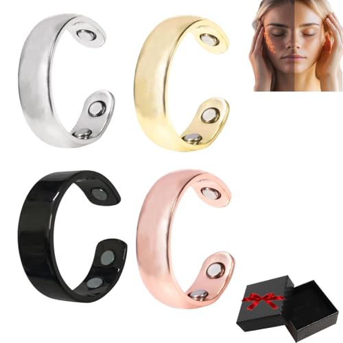 Sömni Ring, Wechseljahre Killer Ring, Magnetische Ringe Fidget Toys, Für Männer Und Frauen Geeignet – Entspannt Körper Und Geist, Sehr Modisch (4pcs-j) von Snrtevu