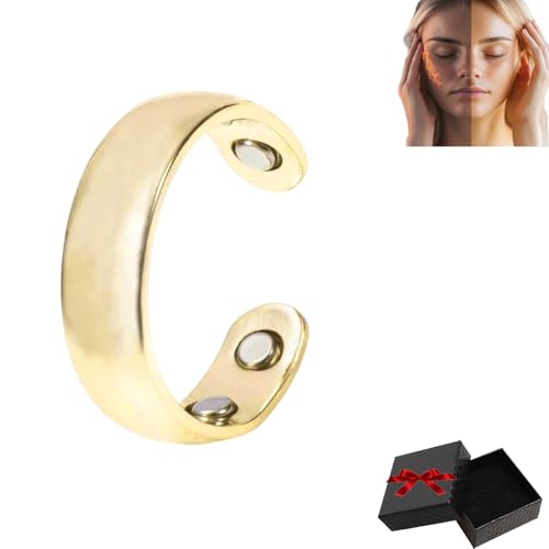 Sömni Ring, Wechseljahre Killer Ring, Magnetische Ringe Fidget Toys, Für Männer Und Frauen Geeignet – Entspannt Körper Und Geist, Sehr Modisch (Gold) von Snrtevu