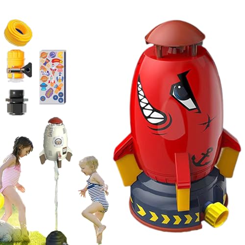 Wasserrakete, 2025 New Rocket Sprinkler Toy, Wassersprinkler Kinder Outdoor, 360 Grad Wasserspritzer, Garten Wasserspielzeug, Beste Sommerspiele Im Freien (STIE-1,GRÖSSE-1) von Snrtevu