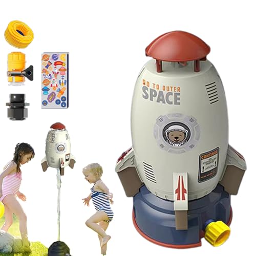 Wasserrakete, 2025 New Rocket Sprinkler Toy, Wassersprinkler Kinder Outdoor, 360 Grad Wasserspritzer, Garten Wasserspielzeug, Beste Sommerspiele Im Freien (STIE-2,GRÖSSE-1) von Snrtevu