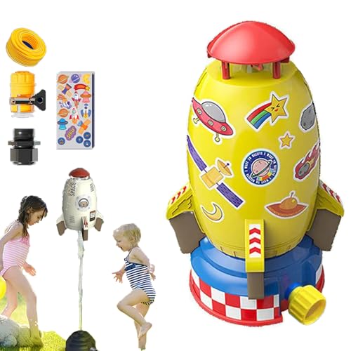 Wasserrakete, 2025 New Rocket Sprinkler Toy, Wassersprinkler Kinder Outdoor, 360 Grad Wasserspritzer, Garten Wasserspielzeug, Beste Sommerspiele Im Freien (STIE-3,GRÖSSE-1) von Snrtevu