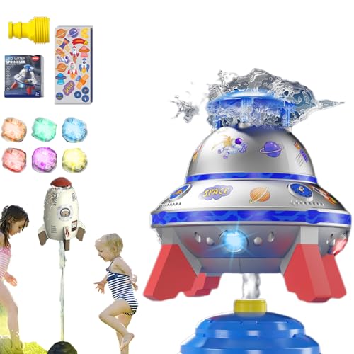 Wasserrakete, 2025 New Rocket Sprinkler Toy, Wassersprinkler Kinder Outdoor, 360 Grad Wasserspritzer, Garten Wasserspielzeug, Beste Sommerspiele Im Freien (STIE-4,GRÖSSE-2) von Snrtevu