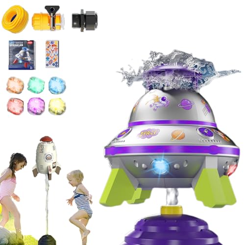Wasserrakete, 2025 New Rocket Sprinkler Toy, Wassersprinkler Kinder Outdoor, 360 Grad Wasserspritzer, Garten Wasserspielzeug, Beste Sommerspiele Im Freien (STIE-5,GRÖSSE-1) von Snrtevu