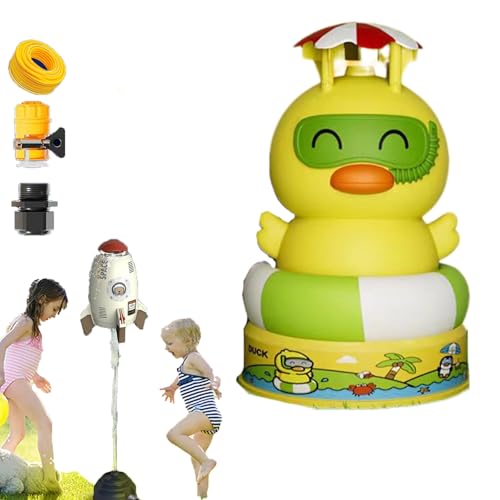 Wasserrakete, 2025 New Rocket Sprinkler Toy, Wassersprinkler Kinder Outdoor, 360 Grad Wasserspritzer, Garten Wasserspielzeug, Beste Sommerspiele Im Freien (STIE-6,GRÖSSE-1) von Snrtevu