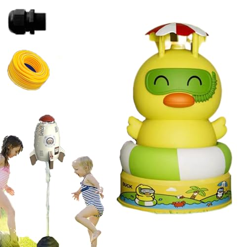 Wasserrakete, 2025 New Rocket Sprinkler Toy, Wassersprinkler Kinder Outdoor, 360 Grad Wasserspritzer, Garten Wasserspielzeug, Beste Sommerspiele Im Freien (STIE-6,GRÖSSE-2) von Snrtevu