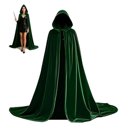 Snyvpra Grüner Samt Umhang Mit Kapuze 185cm, Halloween Kostüm Damen, Halloween Kostüm Damen, Hexen Kostüm Damen, Herr Der Ringe Kostüm, Elfen Kostüm, Ghostface Kostüm, Für Karneval Halloween Cosplay Snyvpra Grüner Samt Umhang Mit Kapuze 185cm, Halloween Kostüm Damen, Halloween Kostüm Damen, Hexen Kostüm Damen, Herr Der Ringe Kostüm, Elfen Kostüm, Ghostface Kostüm, Für Karneval Halloween Cosplay von Snyvpra