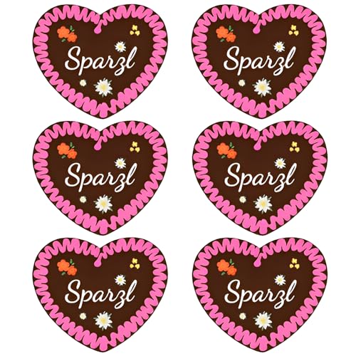 6 Stück Filzherz Oktoberfest Anstecker SPATZL, Anstecker Oktoberfest, Lebkuchenherzen Oktoberfest, Oktoberfest Pin, Für Oktoberfest Accessoires Damen, Dirndl Accessoires Damen von Snyvpra