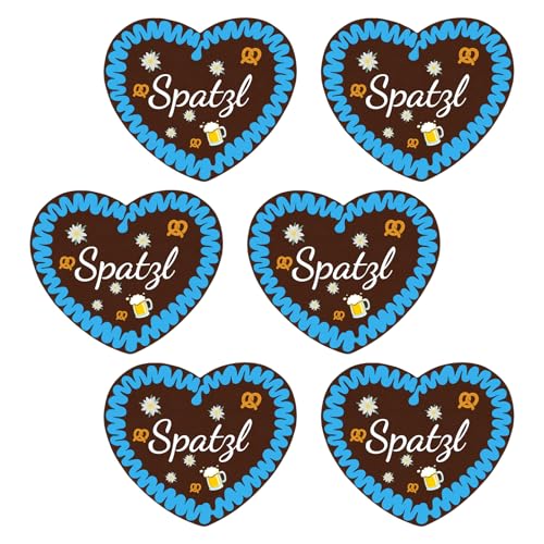 Snyvpra 6 Stück Blaue Filzherz Anstecker, Lebkuchenherzen Design mit Edelweiss Deko, Perfekte Oktoberfest Accessoires Damen und Herren für Feste, Bayerische Deko oder Gaudiknopf Anstecker Tracht Snyvpra 6 Stück Blaue Filzherz Anstecker, Lebkuchenherzen Design mit Edelweiss Deko, Perfekte Oktoberfest Accessoires Damen und Herren für Feste, Bayerische Deko oder Gaudiknopf Anstecker Tracht von Snyvpra