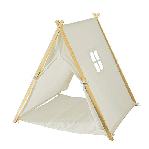 SoBuy® OSS02-W Spielzelt Zelt für Kinder mit 2 Türen und einem Fenster Spielhaus Weiß BHT ca.: 104x110x100cm von SoBuy