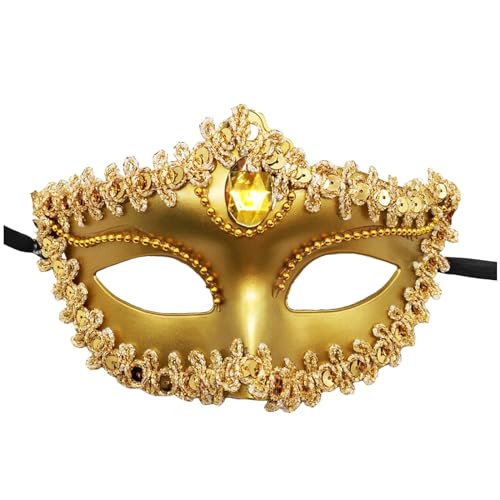 SoLu DAY8 Venezianische Maske Herren Venezianische Maskerade Maske Damen Und Herren Venezianische Maske Damen Metall Masken Sexy Spitze Venezianische Faschingsmasken Maskerade von SoLu DAY8