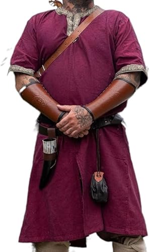 Sobzia Mittelalter Kleidung Herren,Cowboy Hemd Herren,Karneval Kostüm Herren,Silvester Outfit Damen,Mittelalter Bluse Damen,Mittelalter Hemd Herren,Blitzangebote,Cowboy Hemd, von Sobzia