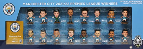SoccerStarz Man City Team Pack 16 Figure (2022/23 Version Classic Kit), Mehrfarbig, 5 cm von SoccerStarz