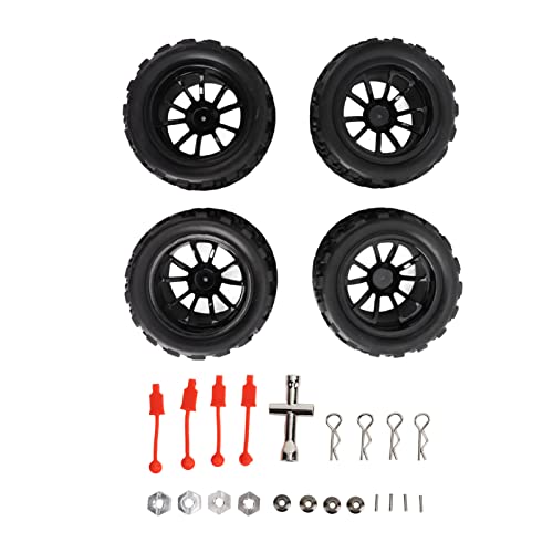 RC-Räder und -Reifen 1/10, 4 STÜCKE RC-Autoreifen, Gummi, Schwarz, RC-Reifen und Felgensatz, Kompatibel mit TRAXXAS Slash RC Short Course Truck 1/10 RC-Räder und -Reifen 1/10, 4 STÜCKE RC-Autoreifen, Gummi, Schwarz, RC-Reifen und Felgensatz, Kompatibel mit TRAXXAS Slash RC Short Course Truck 1/10 von Socobeta