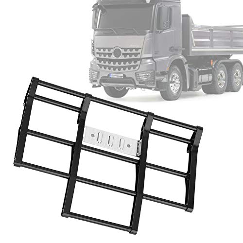 Socobeta RC -Auto -Stoßstangen, RC Front Stoßstange Ersatz Leicht zu Montieren Aluminiumlegierungen Korrosionsbeständige Feine Verarbeitung für King Spediteur Globe Liner 1/14 Autos (N10210BL Black) von Socobeta