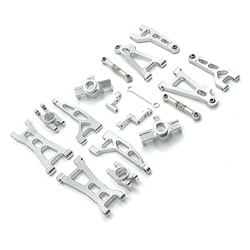 Socueny Schwenkarm-Lenkergruppentasse für 16207 16208 16209 16210 H16 Handsender-Fernsteuerungsauto-Metall-Upgrade-Set, Silber von Socueny