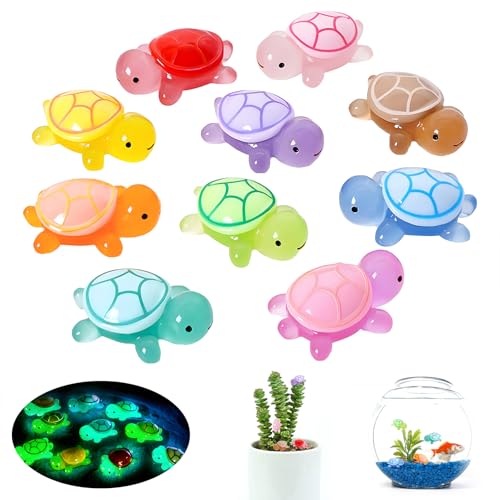 SoeUyd 10 Stück Leuchtende Mini Schildkröten Harz Figuren, Harz Schildkröten, Mini Turtle, Glühende Kleine Meerestiere Beste Weihnachts Geschenke für Familie und Freunde SoeUyd 10 Stück Leuchtende Mini Schildkröten Harz Figuren, Harz Schildkröten, Mini Turtle, Glühende Kleine Meerestiere Beste Weihnachts Geschenke für Familie und Freunde von SoeUyd