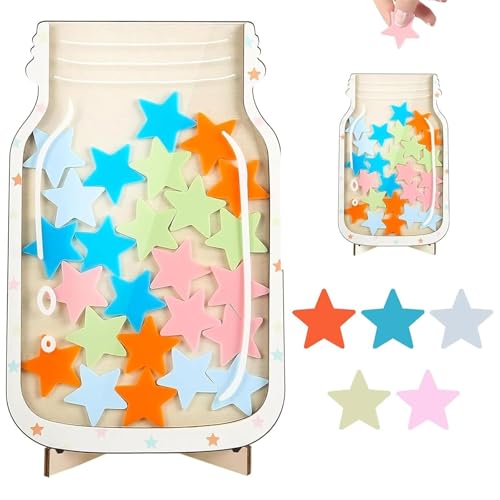 SoeUyd Magnetisch Belohnungsglas Für Kinder,Star Reward Jars,Personalisiertes Belohnungsgla,Motivierendes Belohnungsgla,Belohnungsglas Für Lehrer,Sterne Anreizglas Aus Holz Für Heimschüler SoeUyd Magnetisch Belohnungsglas Für Kinder,Star Reward Jars,Personalisiertes Belohnungsgla,Motivierendes Belohnungsgla,Belohnungsglas Für Lehrer,Sterne Anreizglas Aus Holz Für Heimschüler von SoeUyd