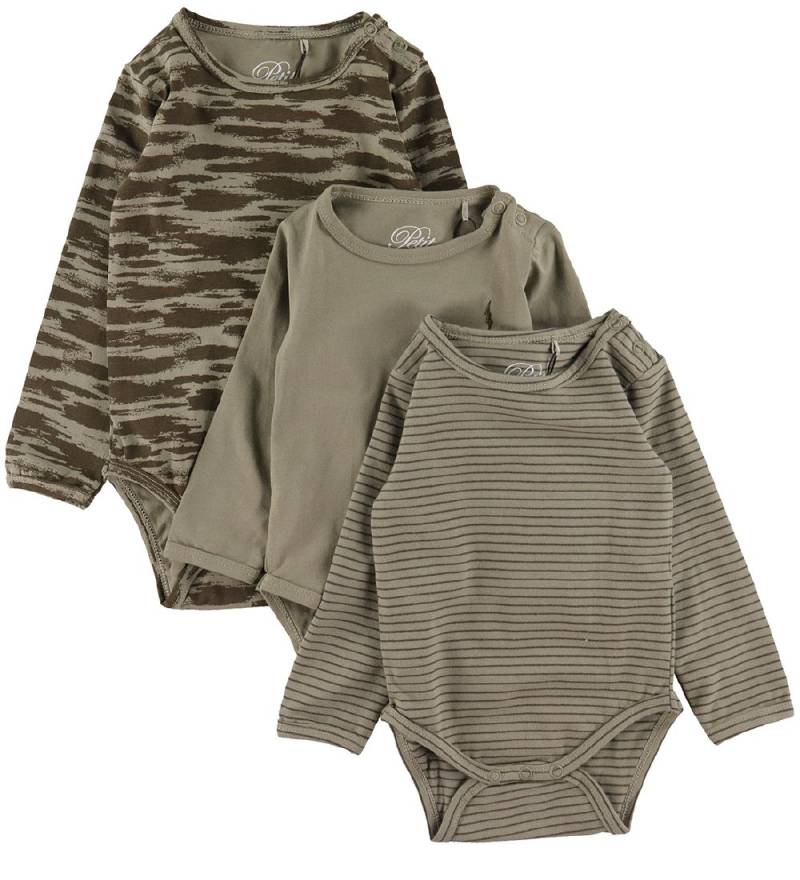 Sofie Schnoor Body l/ä - 3er-Pack - Dusty Green - Sofie Schnoor - 2 Jahre (92) - Body L/Ä von Sofie Schnoor