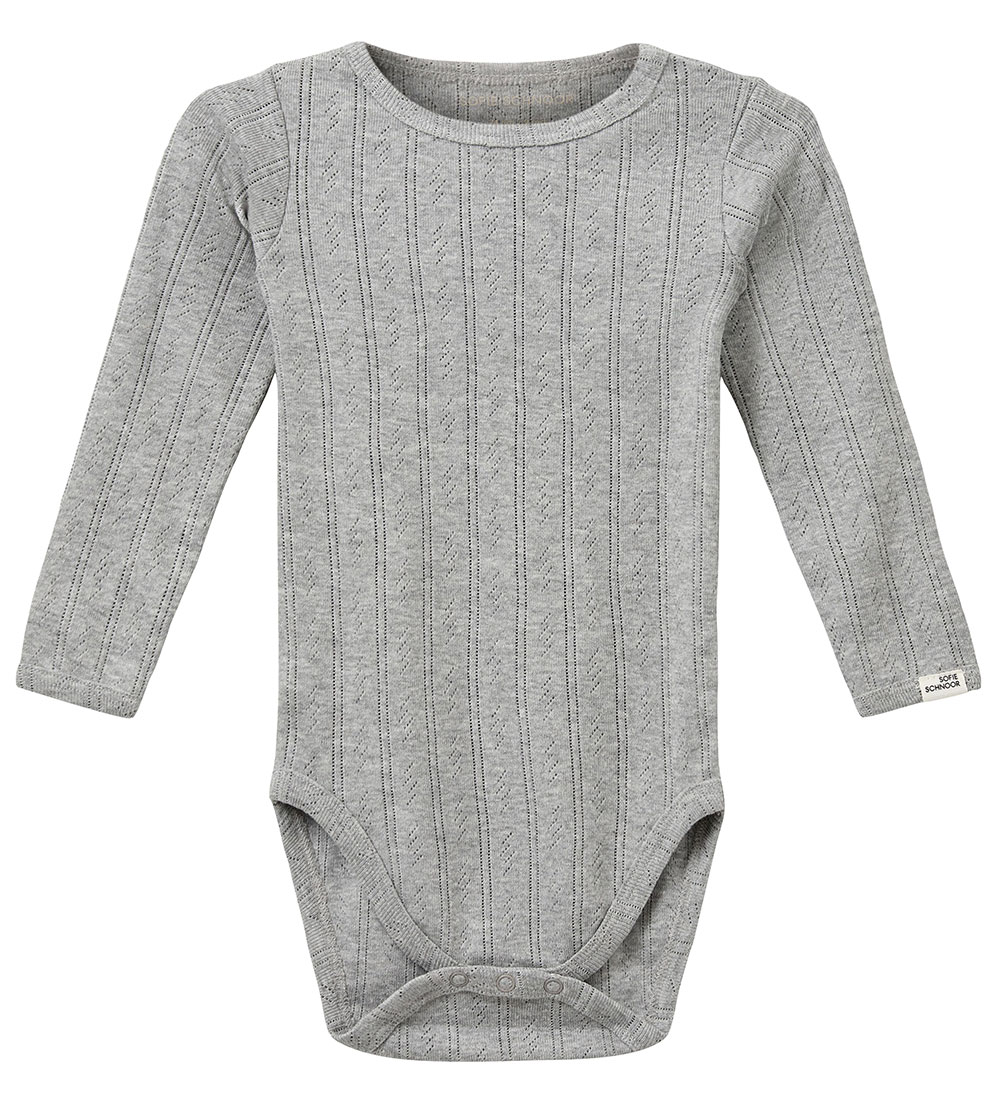 Sofie Schnoor Body l/ä - DicteSB - Grau Meliert m. Lochmuster - Sofie Schnoor - 56 - Body L/Ä Sofie Schnoor Body l/ä - DicteSB - Grau Meliert m. Lochmuster - Sofie Schnoor - 56 - Body L/Ä von Sofie Schnoor