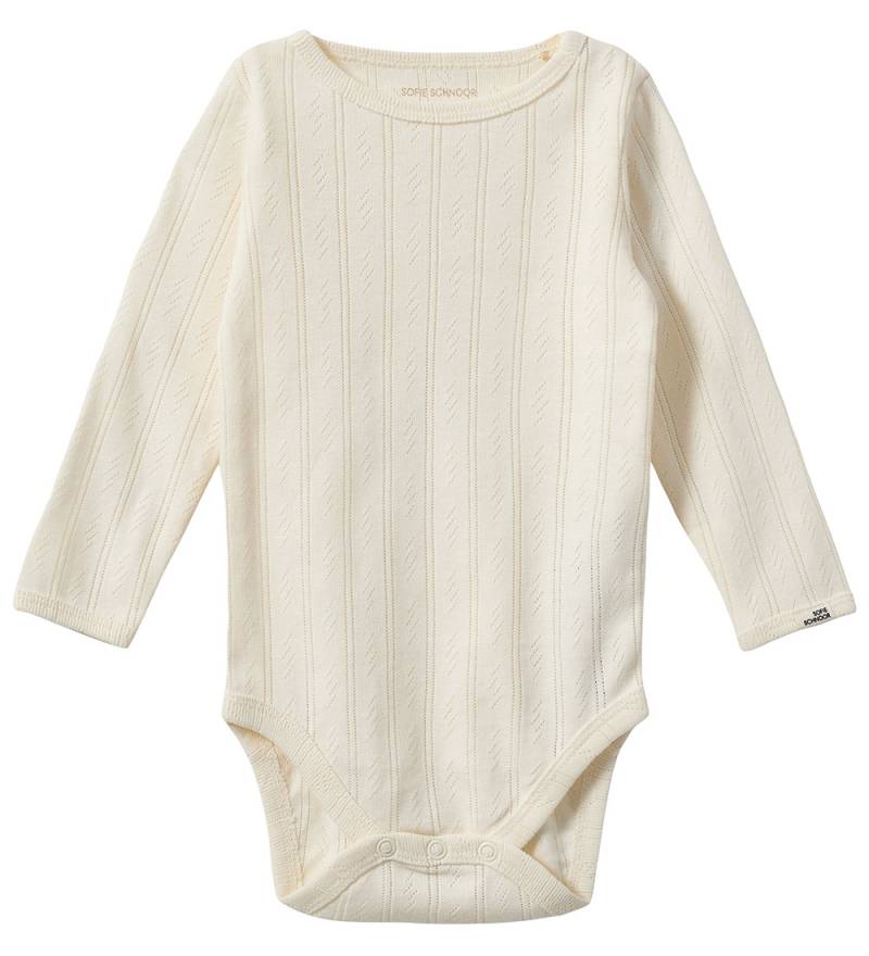 Sofie Schnoor Body l/ä - DicteSB - Off White m. Lochmuster - Sofie Schnoor - 2 Jahre (92) - Body L/Ä von Sofie Schnoor