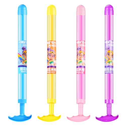 4 Stück Feuerwerks Wasserpistole Spielzeug, Feuerwerks Wasserpistolen, Feuerwerks Sprühpistole, Pusher Typ Spaß Feuerwerk Wasserstrahl Spray Spielzeug für Den Pool Und Partys Für Kinder Und Erwachsene von SolWonder