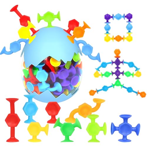 48 Stück Saugnapf Spielzeug für Kinder ab 3 Jahren, Badewannen Spielzeug, Montessori Spielzeug, Reise Spielzeug, Autismus Sensorik Spielzeug, Silikon Bausteine Spielzeug für Jungen Mädchen 48 Stück Saugnapf Spielzeug für Kinder ab 3 Jahren, Badewannen Spielzeug, Montessori Spielzeug, Reise Spielzeug, Autismus Sensorik Spielzeug, Silikon Bausteine Spielzeug für Jungen Mädchen von SolWonder