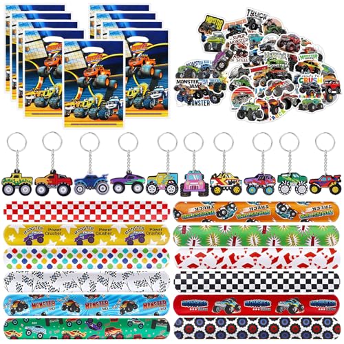 Monster Truck Party Mitgebsel Kindergeburtstag 6 7 8 9 10 Jahre, Give Aways Gastgeschenk Kindergeburtstag Monster Truck, Inklusive Geschenktüten Schnapparmband Schlüsselanhänger Tolle Mitgebsel Monster Truck Party Mitgebsel Kindergeburtstag 6 7 8 9 10 Jahre, Give Aways Gastgeschenk Kindergeburtstag Monster Truck, Inklusive Geschenktüten Schnapparmband Schlüsselanhänger Tolle Mitgebsel von SolWonder