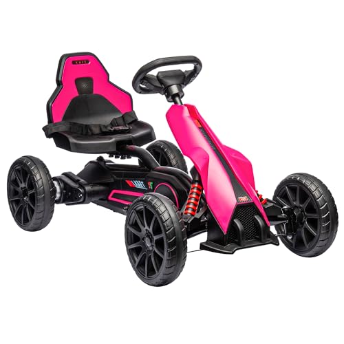 HOMCOM 12V Elektro-Go-Kart für Kinder, Ride-On Racing Go-Kart mit Vorwärts-Rückwärtsfahrt, wiederaufladbare Batterie, 2 Geschwindigkeiten, für Jungen Mädchen im Alter von 3-8 Jahren - Pink HOMCOM 12V Elektro-Go-Kart für Kinder, Ride-On Racing Go-Kart mit Vorwärts-Rückwärtsfahrt, wiederaufladbare Batterie, 2 Geschwindigkeiten, für Jungen Mädchen im Alter von 3-8 Jahren - Pink von Sold by MHSTAR