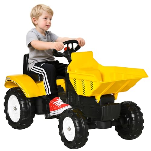 HOMCOM Ride on Tractor für Kinder, No Power Pedal Go Kart Ride on Toy mit manueller Steuerung Eimer, vorwärts, rückwärts, für 3-6 Jahre alt, gelb HOMCOM Ride on Tractor für Kinder, No Power Pedal Go Kart Ride on Toy mit manueller Steuerung Eimer, vorwärts, rückwärts, für 3-6 Jahre alt, gelb von Sold by MHSTAR
