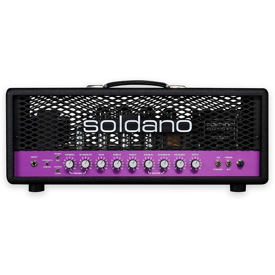 Soldano SLO 100 Signed Black/Purple Topteil E-Gitarre von Soldano