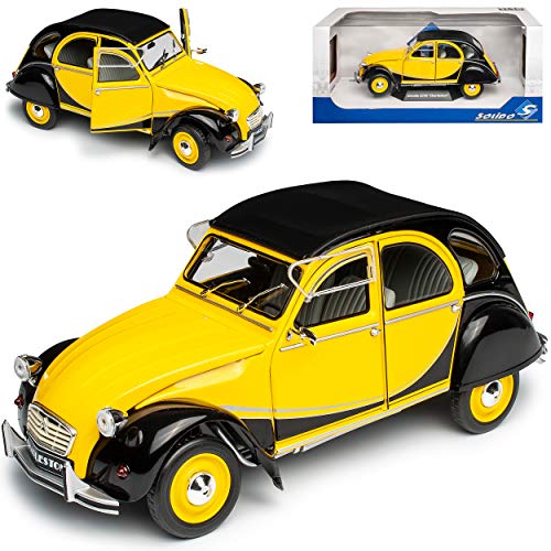 Citroen 2CV 6 Gelb mit Schwarz Charleston Ente 1949-1990 1/18 Solido Modell Auto mit individiuellem Wunschkennzeichen Citroen 2CV 6 Gelb mit Schwarz Charleston Ente 1949-1990 1/18 Solido Modell Auto mit individiuellem Wunschkennzeichen von Solido Citroen