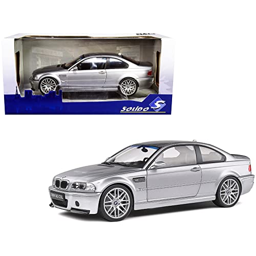 Solido 1:18 BMW E46 CSL Coupé Silber, Mehrfarbig von Solido