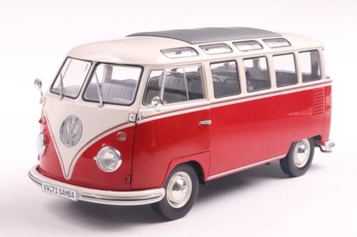 Solido 1:18 VW T1 21 Windows rot/weiß von Solido