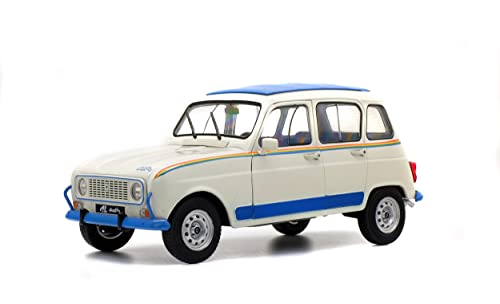 Solido 421184830-1:18 Renault 4L Jogging, 1981, Modellauto, Modellfahrzeug, Weiß/Blau von Solido