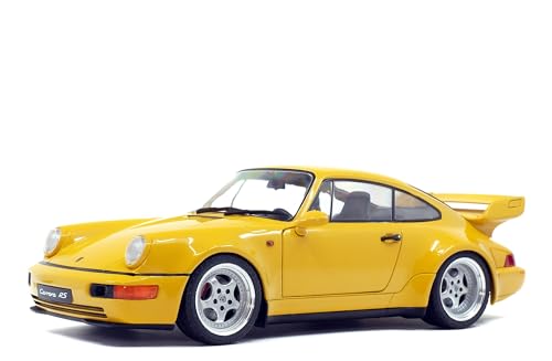 Solido 421185560 Porsche 911 3.8 RS (964), 1990, Modellauto, Maßstab 1:18, gelb S1803401 von Solido