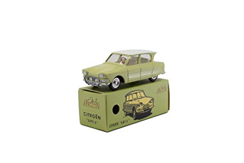 Solido S1001141 Citroёn AMI 6, weißes Dach, 1961-1965, Serie 100, Modellauto, Maßstab 1:43, im Stülpdeckelkarton mit Schiebehülle, grün von Solido