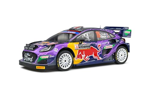 Solido Ford Puma WRC #19 – Rallye Monte Carlo 2022 (lila) – Hochwertiges Diecast Modellauto im Maßstab 1:18, Rallye-Weltmeisterschaftsfahrzeug für Sammler & Motorsport-Fans von Solido