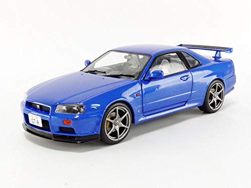 Solido Nissan R34 GTR 1999, Modellauto, Zinkdruckguss, Maßstab 1:18, blau Solido Nissan R34 GTR 1999, Modellauto, Zinkdruckguss, Maßstab 1:18, blau von Solido